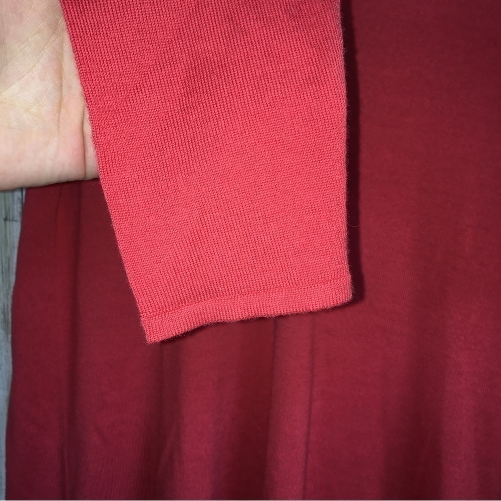 J. Jill Pinkish Red Merino Wool Sweater - Picture 4 of 4